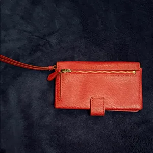 Coach Red Leather Key & Card Holder thumbnail 3