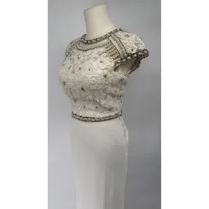 Sherri Hill 50025 White Two Piece Open Back Beaded‎ Gown Size 2 New! thumbnail 11