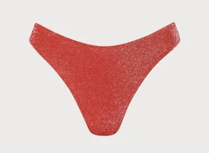 BERLOOK Red Lurex Bikini Bottom ONLY 64 Size L thumbnail 4