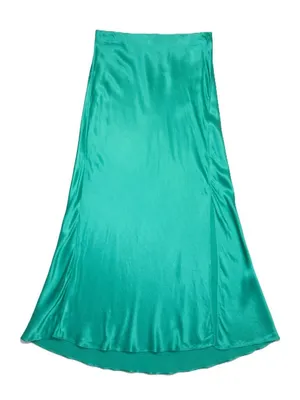 NWT Rails Maya in Jade Green Bias Cut Satin A-line Side Slit Slip Skirt XS thumbnail 6