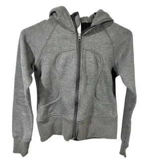 Lululemon‎ Grey Scuba Full Zip Hooded Sweatshirt Size 2 thumbnail 1