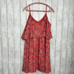 Promod Floral Cottagecore Dress XL Pink Boho Fairycore Flowy Summer Cami thumbnail 2