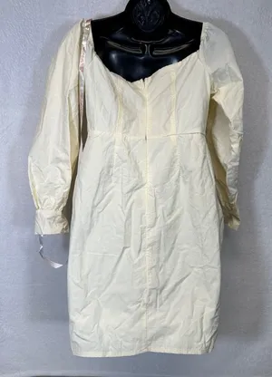 Kehlani x Missguided Off‎ White Cream Corset Detail Bardot Mini Dress Size 8 thumbnail 1