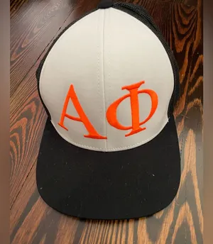 Alpha Phi Trucker Hat Orange thumbnail 1