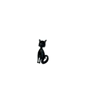 IRIDESCENT CAT Brooch Mid Century Modern brooch Carnival Pin Jewelry 50’s/60’s thumbnail 7