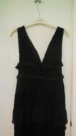 Prom Formal Dress Black Lace Dress thumbnail 2