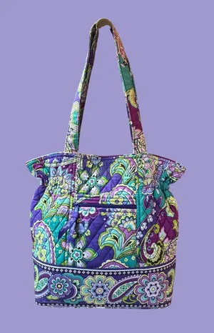 Vera Bradley Quilted Floral Paisley Tote Bag thumbnail 1