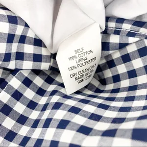 Amanda Uprichard Marise Dress Navy Gingham Ruffle Size medium m revolve thumbnail 7