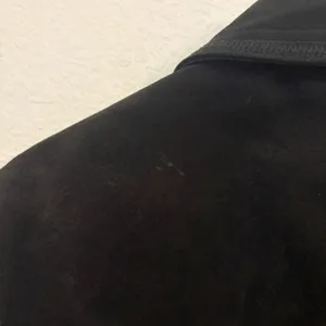Vintage Chicos Suede Leather Jacket Large 2 Chore Pockets 90s Grunge Indie Black thumbnail 7