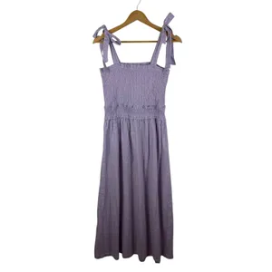 NWT Lost + Wander Angel in Disguise Maxi‎ Dress Medium Lavender Smocked Cottage thumbnail 2