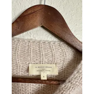 Sezane Olric Jumper Kid Mohair Alpaca Light Pink Womans Small thumbnail 9