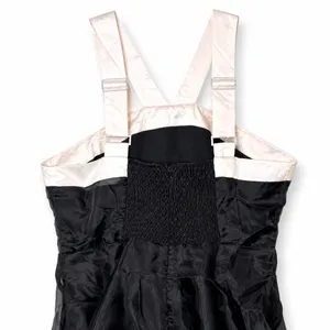 NEW Lulus Black Glamour Organza Tiered Cream Oversized Bow Midi Cocktail Dress thumbnail 9