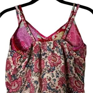 Vintage Cotton Village Floral Babydoll Top Cottage Y2K Boho Tassels Size Small thumbnail 6