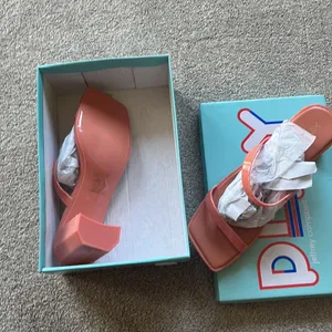 NIB JEFFREY CAMPBELL Jamm-3 Jelly Slide Sandal In Pink thumbnail 7