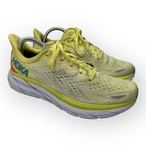 Hoka Womens size 9.5 B Clifton 8 Yellow Running Sneakers 1119394 thumbnail 1