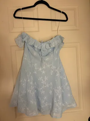 Hello Molly Strapless Mini Dress blue thumbnail 1