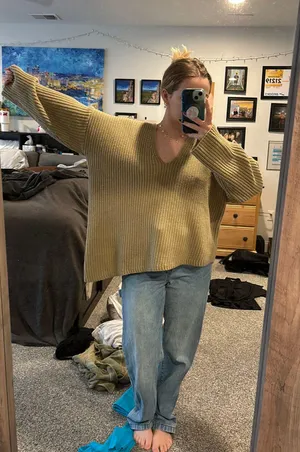 We Wore What Oversized Asymmetrical Sweater thumbnail 3