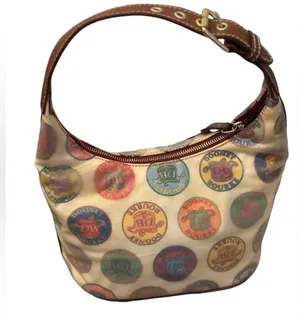 Y2K Vintage Dooney and Bourke Canvas Coated Small Shoulder Bag thumbnail 2