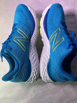 New Balance Blue Athletic Sneakers with Lime Accents thumbnail 8