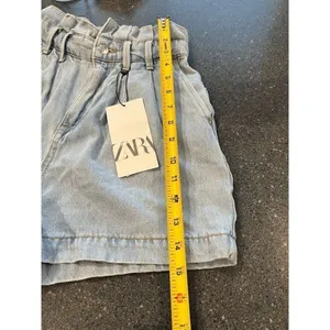 Zara Paperbag High waist Jean Shorts size XS thumbnail 7