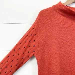 Moth Anthropologie Womens M Ceres Sweater Mockneck Burnt Orange Cottage Bohemian thumbnail 5