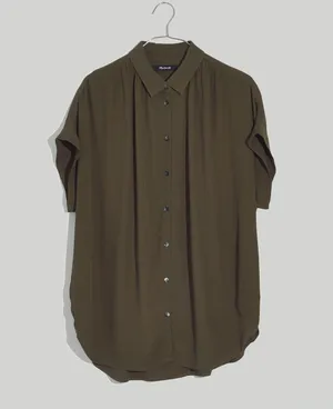 Madewell Olive Green Central Shirt thumbnail 2