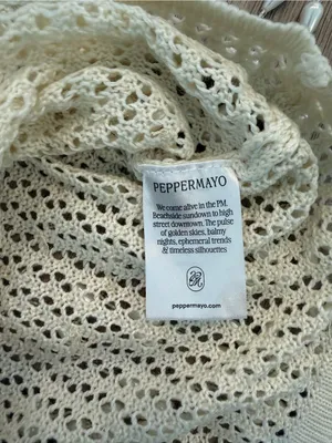 NWT Peppermayo Carpe Diem Crochet Mini Dress in Ivory, Size S/M thumbnail 4