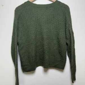 Madewell Women Alpaca Mayfair Cardigan Sweater XS‎ Green Goblin Gremlincore thumbnail 7