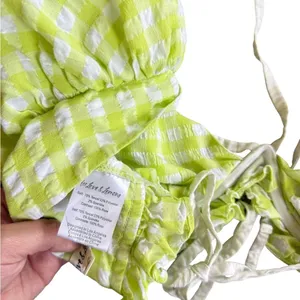 For Love And Lemons Maureen Gingham Crop Top thumbnail 7