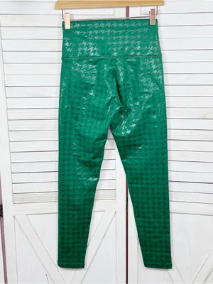 Offline Aerie Houndstooth Hugger High‎ Waisted Ankle Leggings Green Medium thumbnail 4