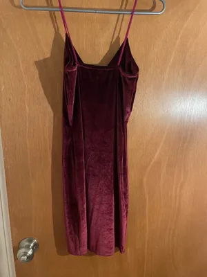 Boohoo Velvet Dress midi bodycon homecoming thumbnail 3