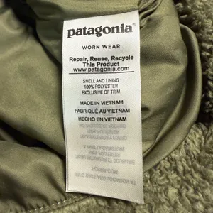 Patagonia Los Gatos Fleece Vest Womens‎ M Fatigue Green Gorpcore Oudoorsy Sherpa thumbnail 5