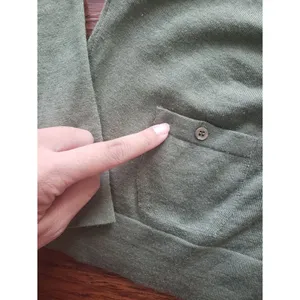 Christian Dior Olive Green Knit Cardigan Sweater Size 6 Vintage Designer Preppy thumbnail 3