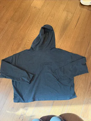 Girlfriend Collective Reset Cropped Hoodie in Navy Blue Size Medium - C11-710 thumbnail 6