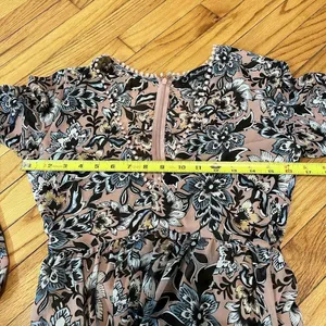 For‎ Love & Lemons Grace Maxi Dress in Nude Floral Size Small thumbnail 16