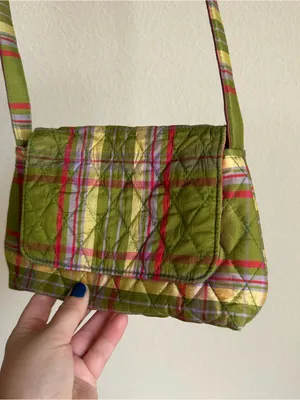 Vintage Vera Bradley Quilted Silk Plaid Purse thumbnail 7