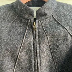 Harve Benard Gray Wool Zip Up Coat Women’s Size 6 Classic Tailored Vintage thumbnail 4