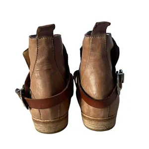 STEVEN‎ By Steve Madden Cut Out Ankle Boots Distressed leather Women's Size 38 thumbnail 10