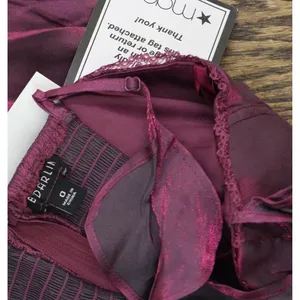 NWT B. Darlin Juniors Corset Flutter Sleeve Fit Flare Dress K43AU17 Berry 0 thumbnail 8