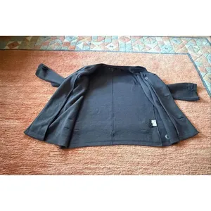 Ben Sherman Double Breasted Grey Knit Women’s Belted 3/4 sleeves Jacket Size M thumbnail 8