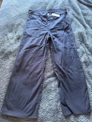 Wide-Leg Navy J.Crew Pants thumbnail 3
