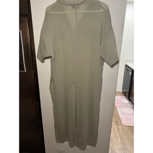 Leonor Womens Sage Green Short Sleeve Button Front Utility Midi Dress Size 1X thumbnail 5