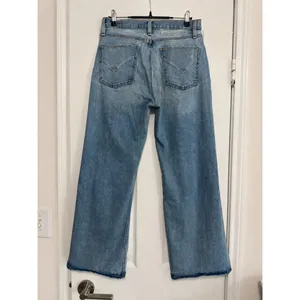 Hudson Rosie Jeans Size 27 Light Wash Distressed Wide Leg High Rise Denim thumbnail 3