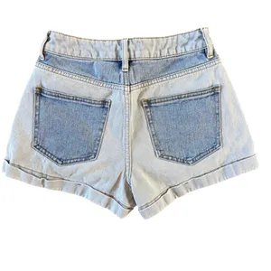 PacSun Patchwork Mom Short‎ Women 24 Colorblock High Rise Cotton Denim Festival thumbnail 3