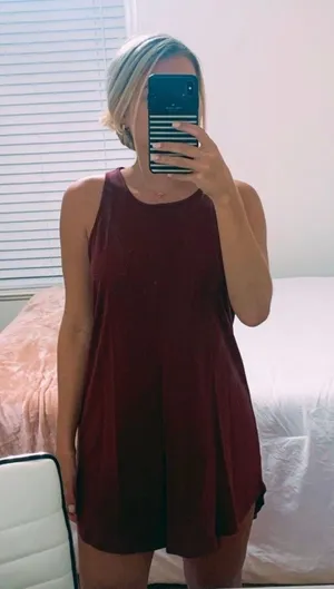 Maroon Tank Dress Red thumbnail 1