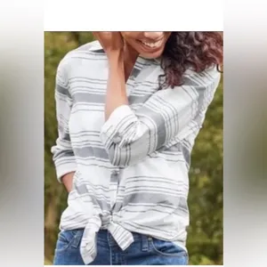 Matilda Jane x Joanna Gaines Striped Cotton Shirt,‎ Sz S thumbnail 4