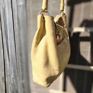 Kate Spade Cream Leather Soft Neutral Hobo Boho Casual Shoulder Purse Bag thumbnail 7