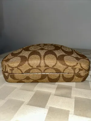 Coach Signature Hard Eyeglass Case with signature cleaning cloth thumbnail 2