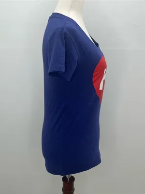 Charlie Hustle Women’s KC Heart Blue Short Sleeve Scoop Neck T-Shirt Small thumbnail 5