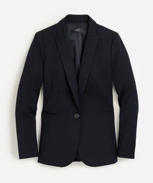 J.Crew Parke Bi-Stretch Cotton Blend Black Blazer Jacket Size 12 thumbnail 1